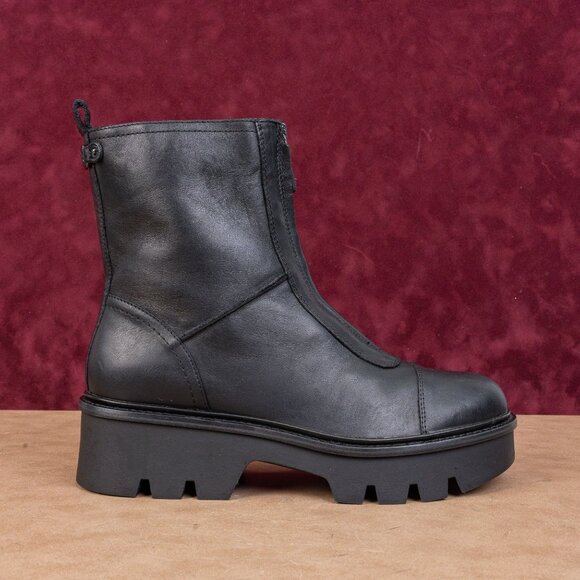 Sam Edelman Women Cooper Black Leather Platform Festival Fashion Zip Boots 10US - Picture 3 of 8